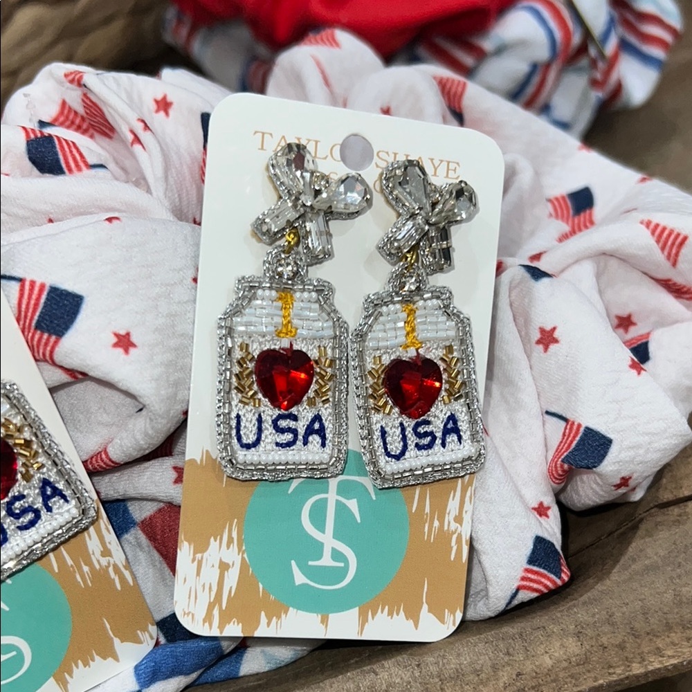 USA Themed Beer 🍺 Festival Earrings by Taylor Shaye